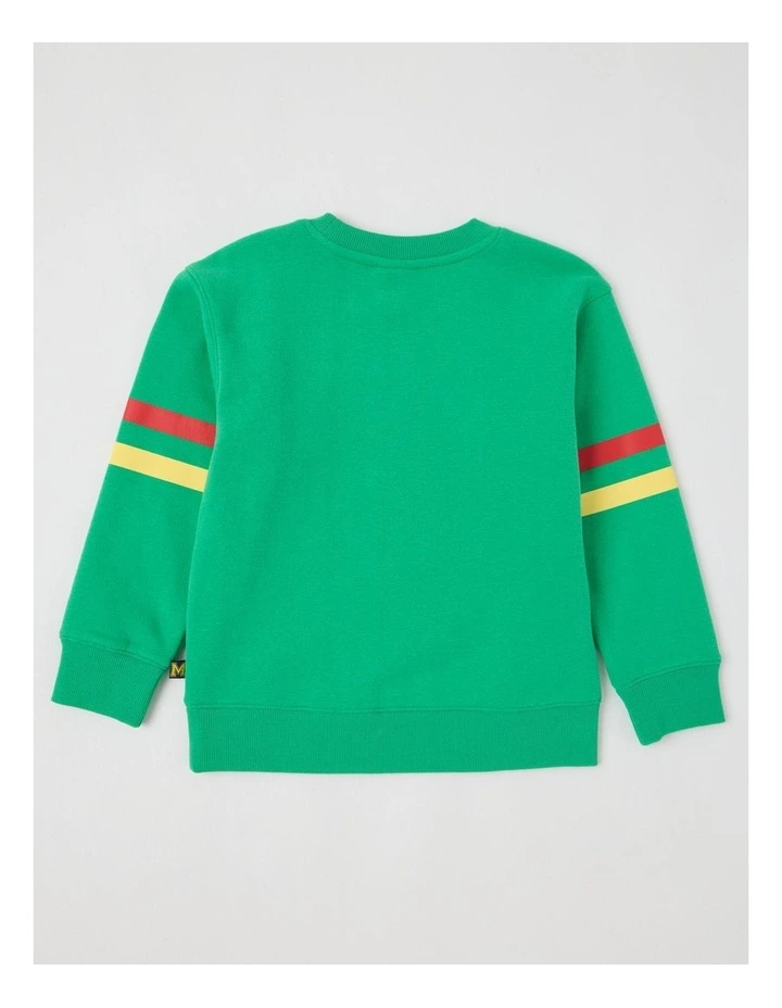 Essentials Crew Neck Sweat in Green image 3