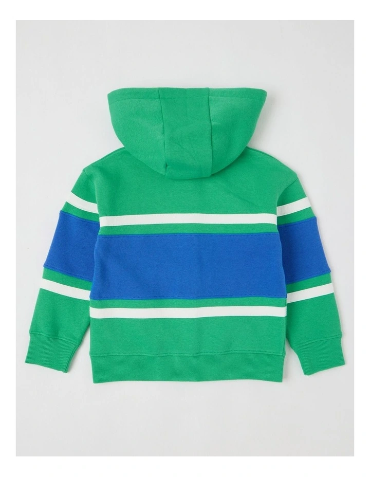 Fleece Zip Thru in Green & Blue image 3