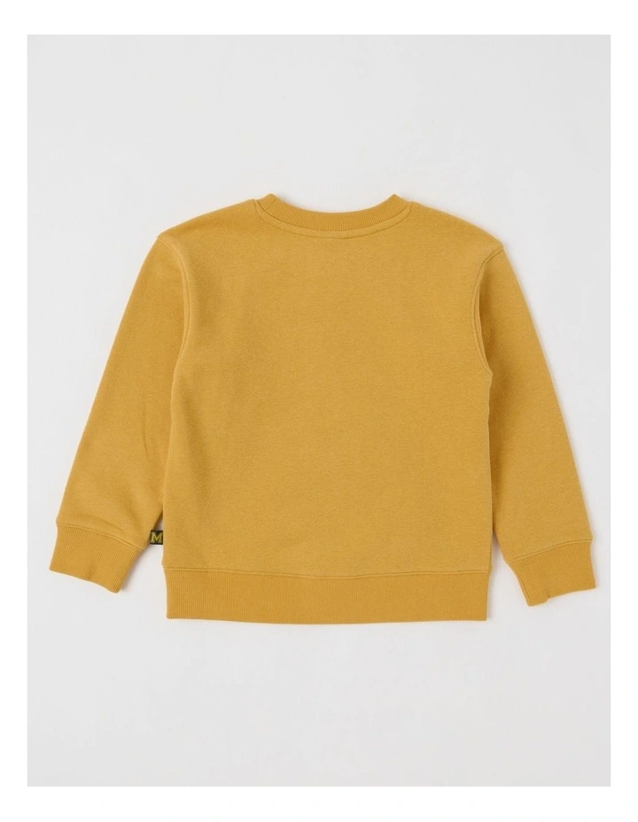 Essentials Crew Neck Sweat in Mustard image 3