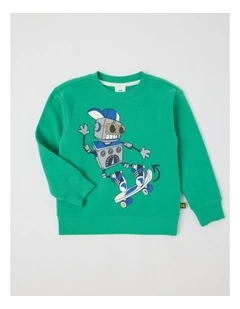 Essentials Crew Neck Sweat in Green