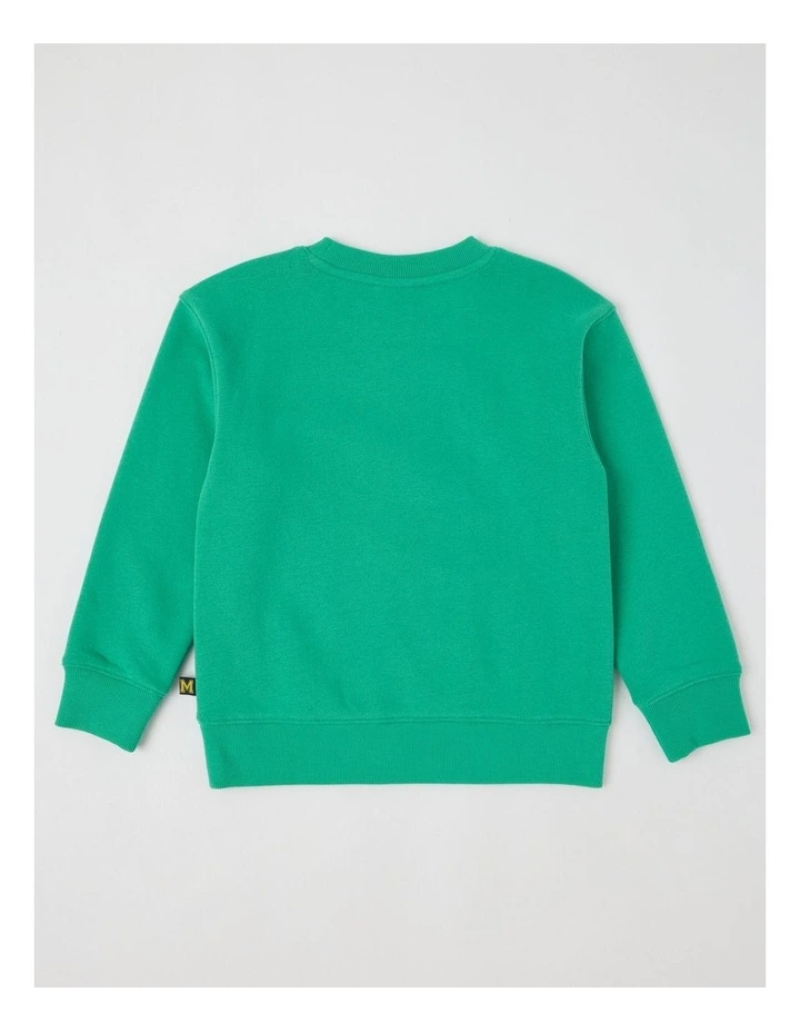 Essentials Crew Neck Sweat in Green image 3