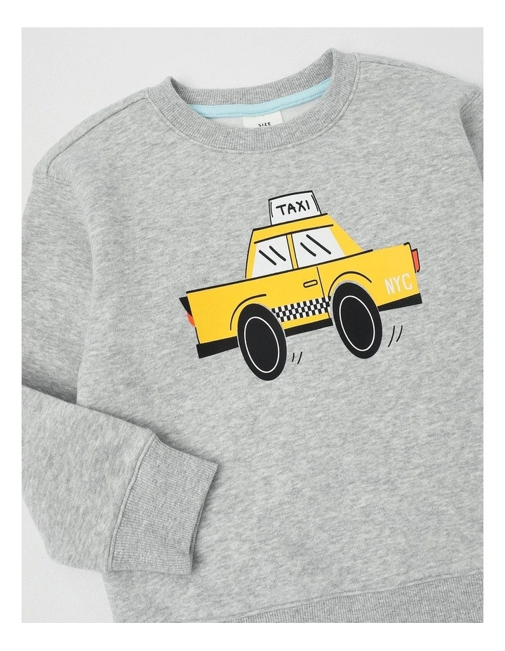 Essentials Crew Neck Sweat in Grey Marle image 2