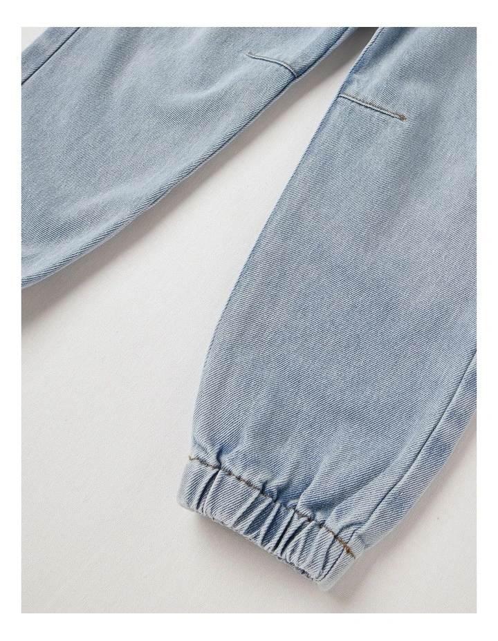 Denim Cargo Pull On Jean in Light Denim image 4