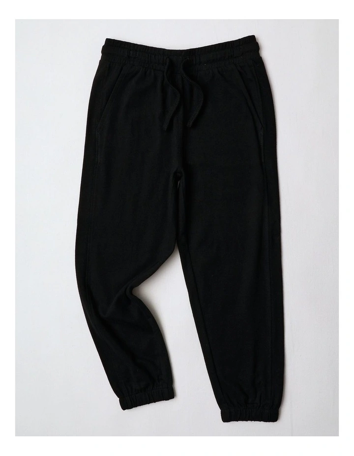 Essentials Jersey Jogger in Black image 1
