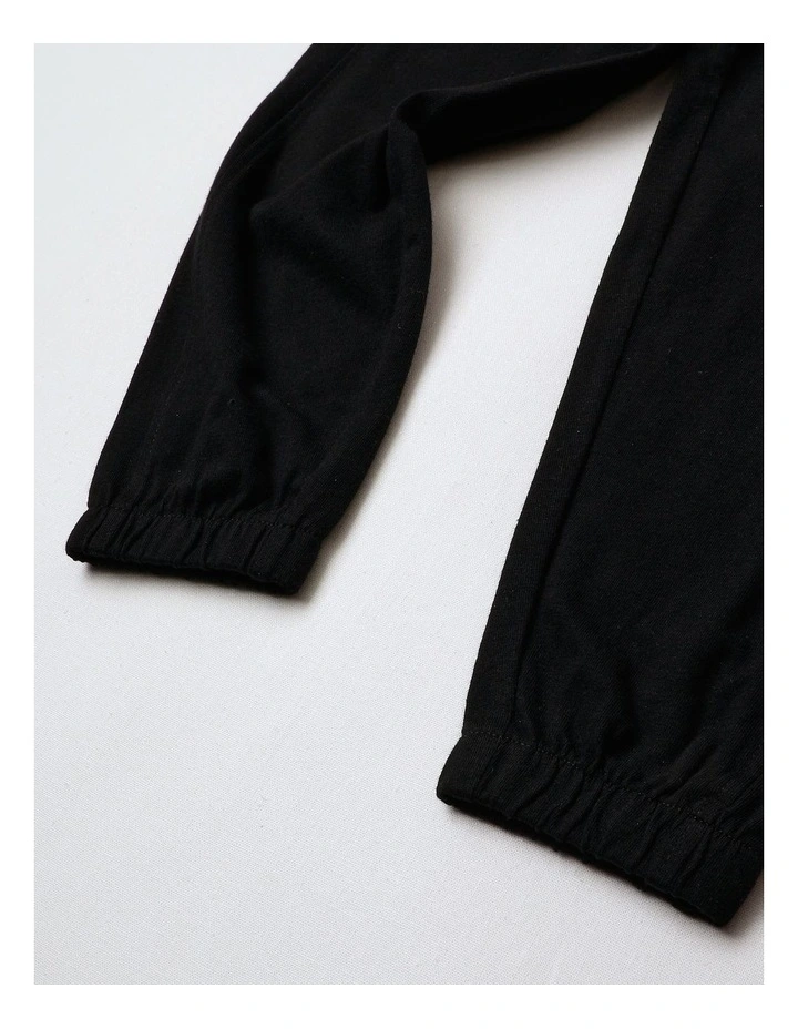 Essentials Jersey Jogger in Black image 4