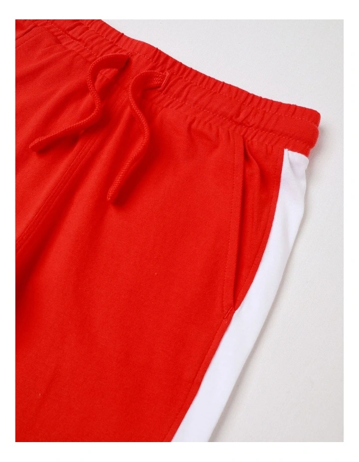 Essentials Jersey Jogger in Red image 2