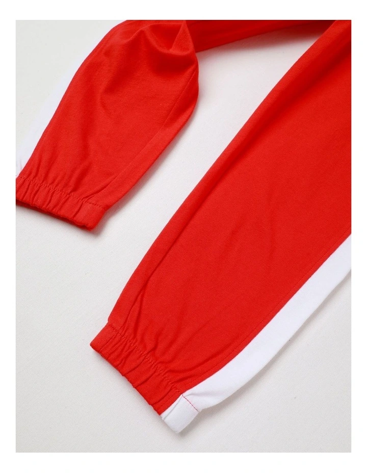 Essentials Jersey Jogger in Red image 3