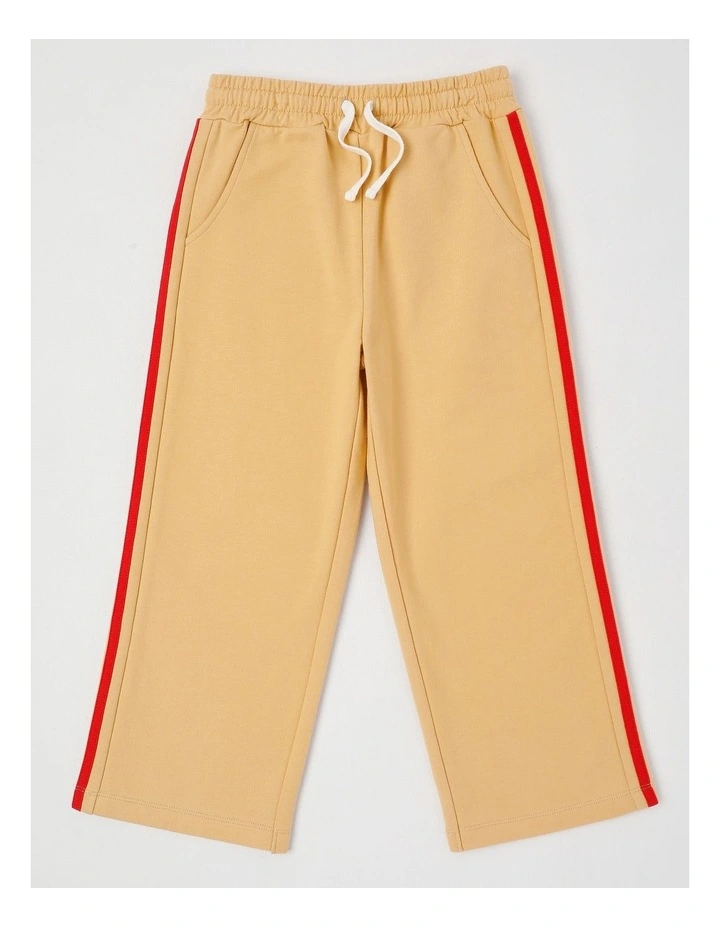 Side Stripe Trackpant in Tan image 1