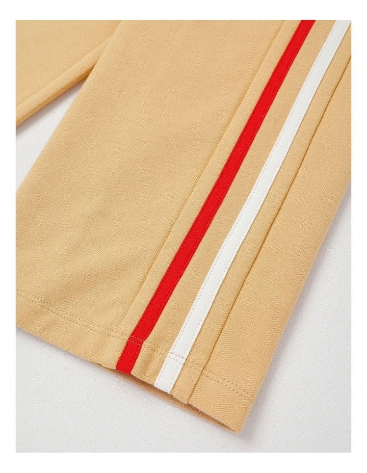 Side Stripe Trackpant in Tan image 4