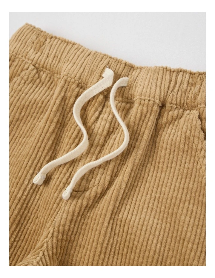 Straight Leg Cord Pant in Tan image 2