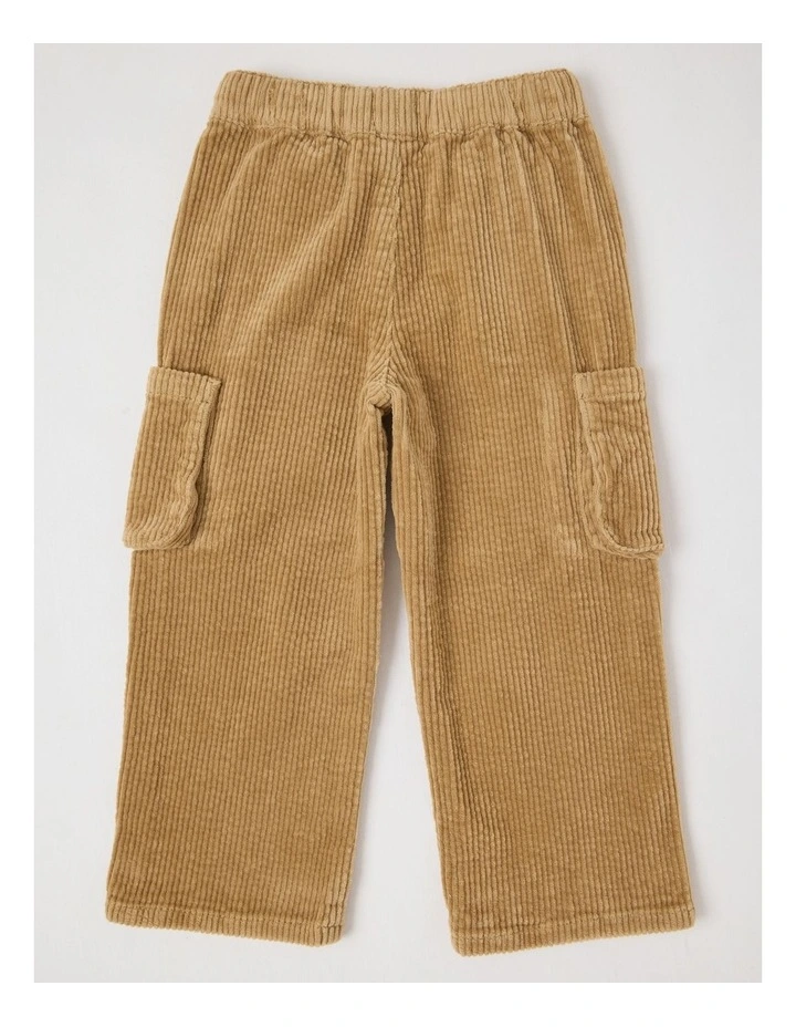 Straight Leg Cord Pant in Tan image 3