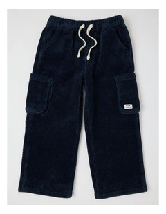Straight Leg Cord Pant in Navy
