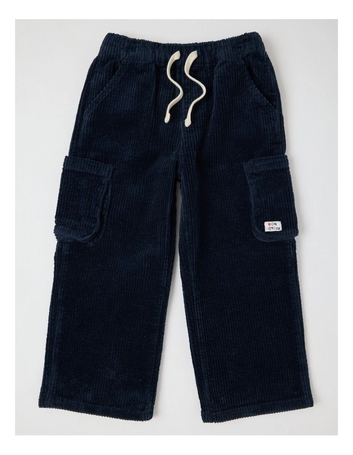 Straight Leg Cord Pant in Navy image 1