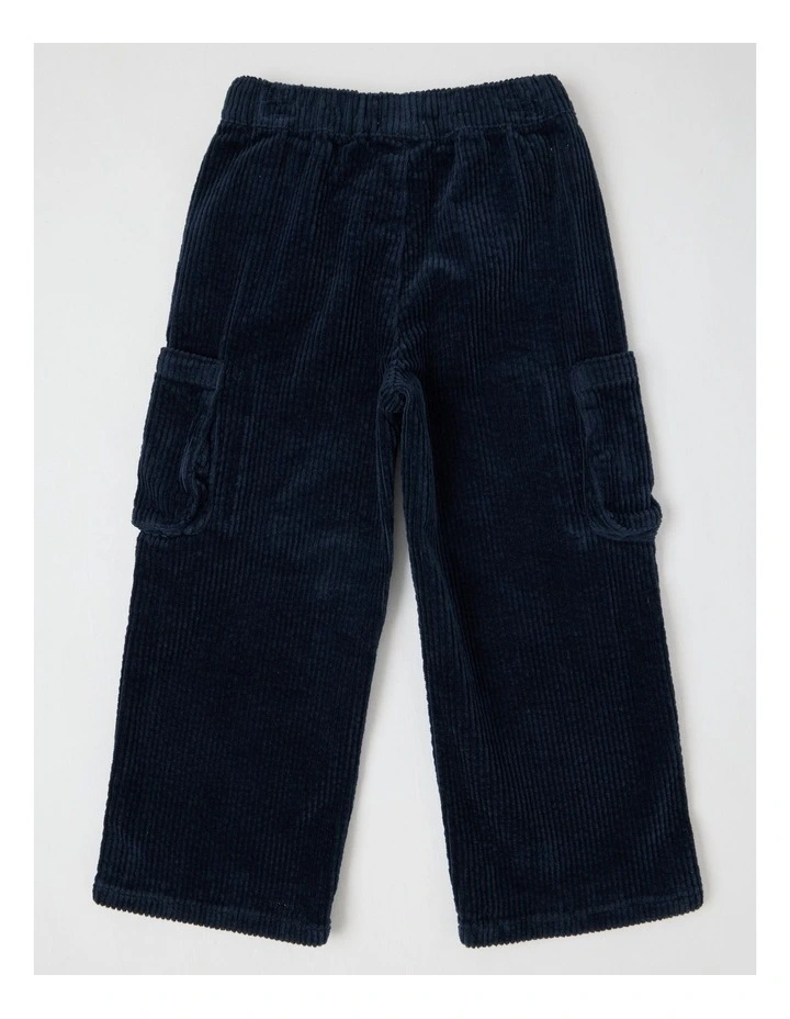 Straight Leg Cord Pant in Navy image 3