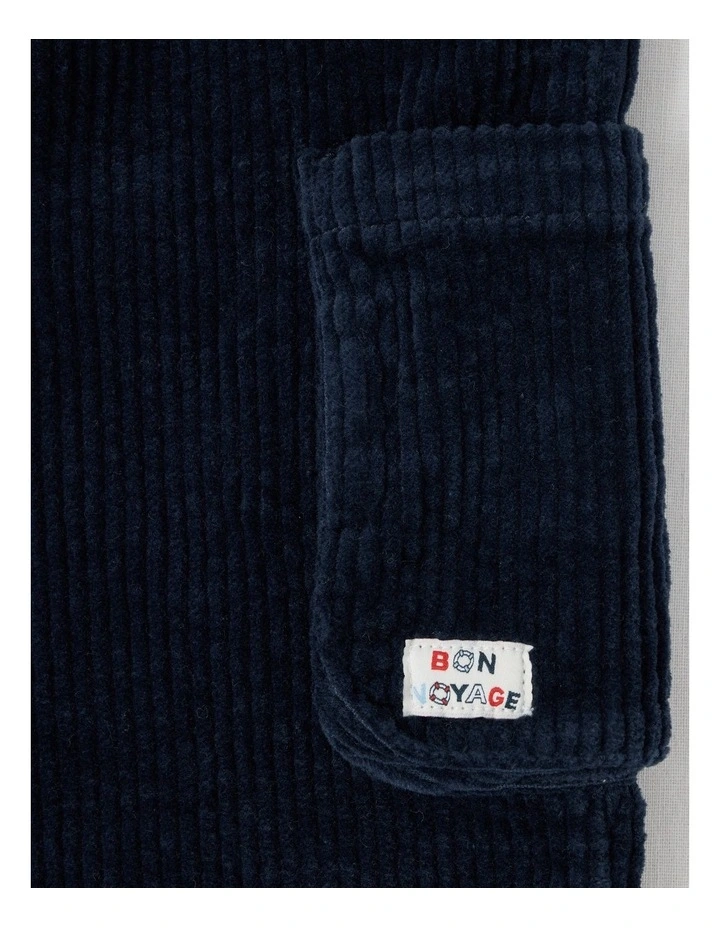 Straight Leg Cord Pant in Navy image 4