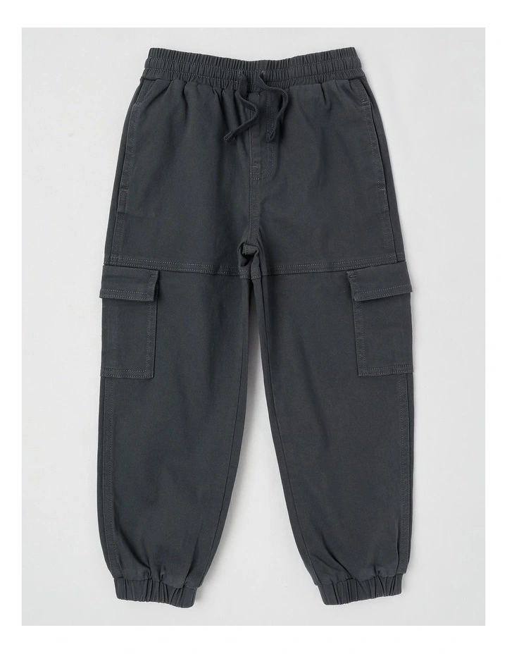 Pull On Cargo Pant in Dark Grey image 1