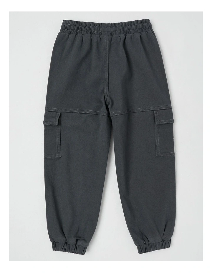 Pull On Cargo Pant in Dark Grey image 3