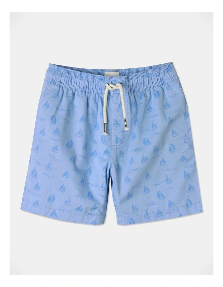 Essentials Chino Pull On Short in Light bLue image 1