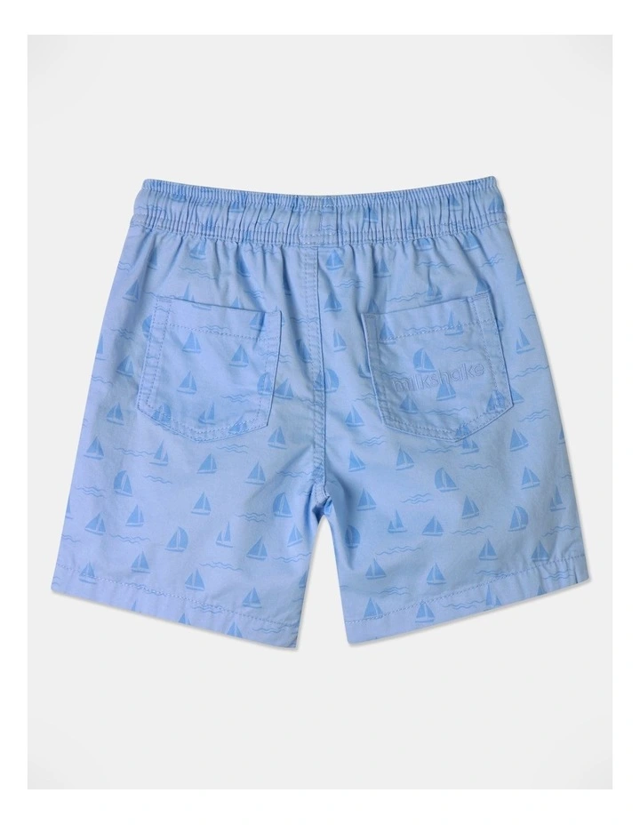 Essentials Chino Pull On Short in Light bLue image 3