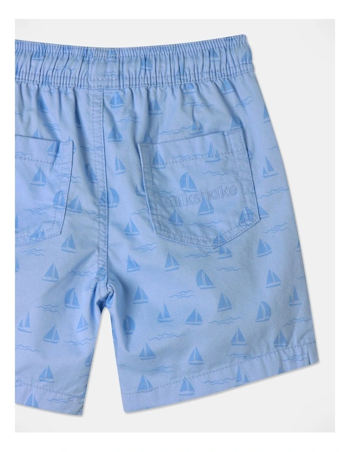 Essentials Chino Pull On Short in Light bLue image 4