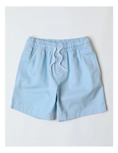 Essentials Chino Pull On Short in Light Blue