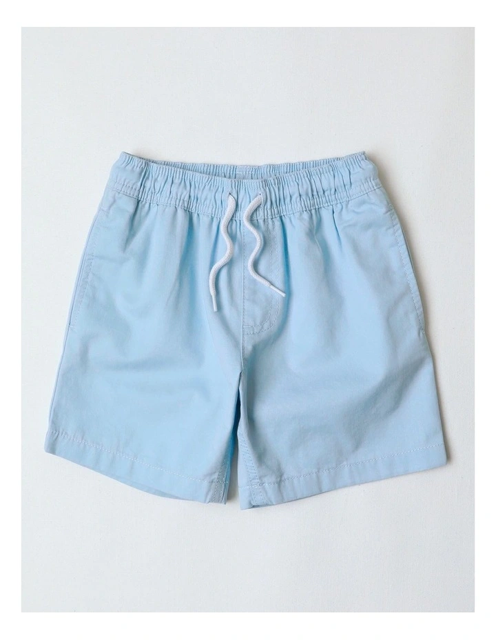 Essentials Chino Pull On Short in Light Blue image 1