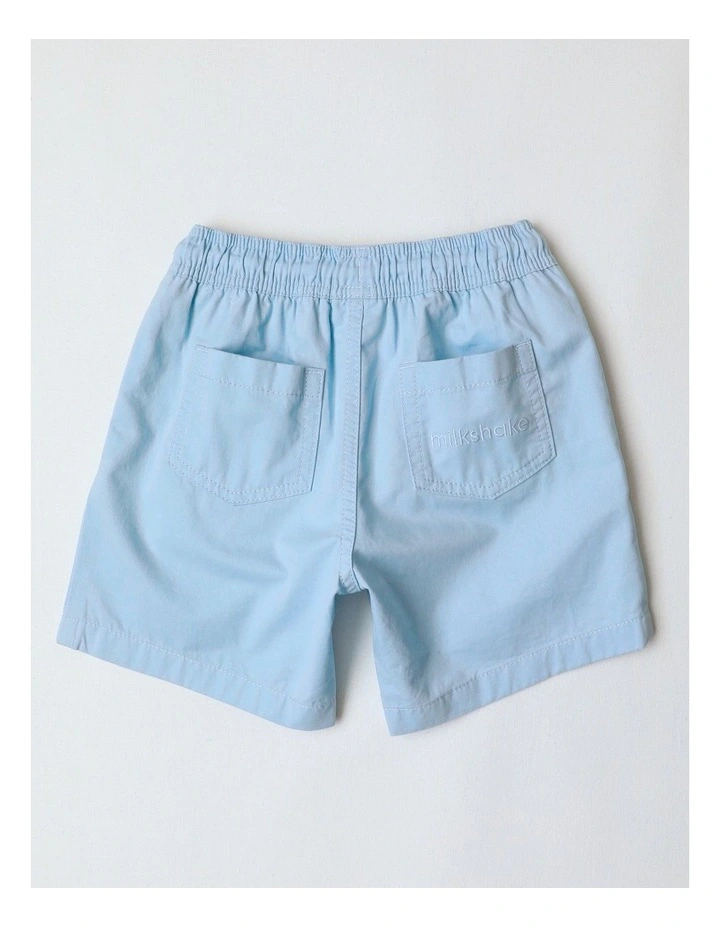 Essentials Chino Pull On Short in Light Blue image 3