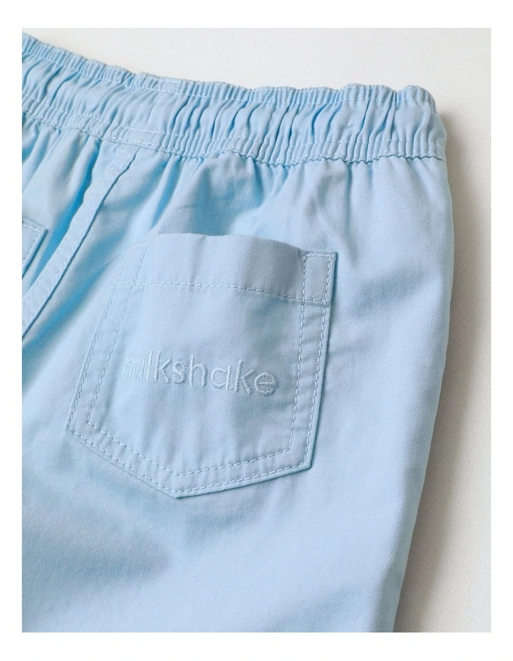Essentials Chino Pull On Short in Light Blue image 4