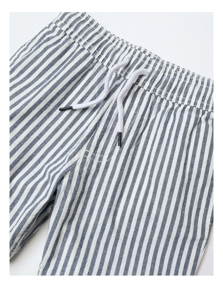 Essentials Chino Short in Navy Stripe image 2