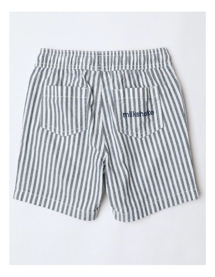 Essentials Chino Short in Navy Stripe image 3