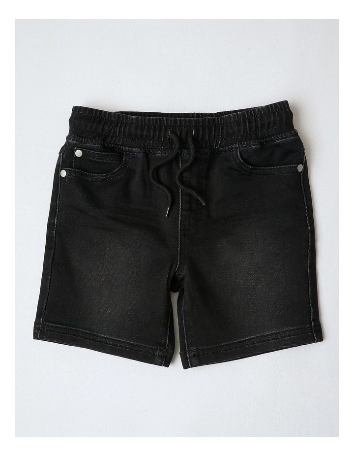 Denim Short in Black image 1