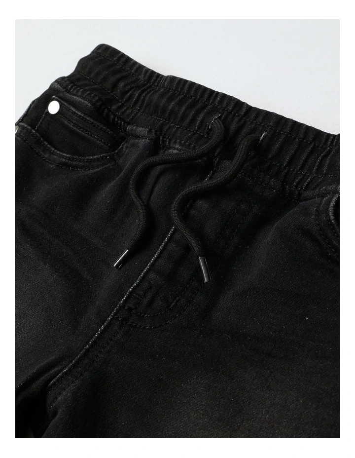 Denim Short in Black image 2