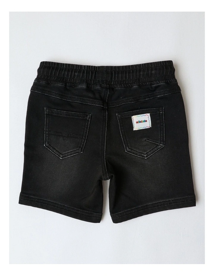 Denim Short in Black image 3