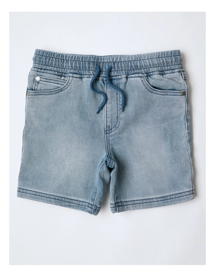Denim Short in Light Blue image 1