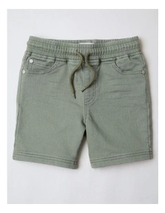 Denim Shorts in Khaki