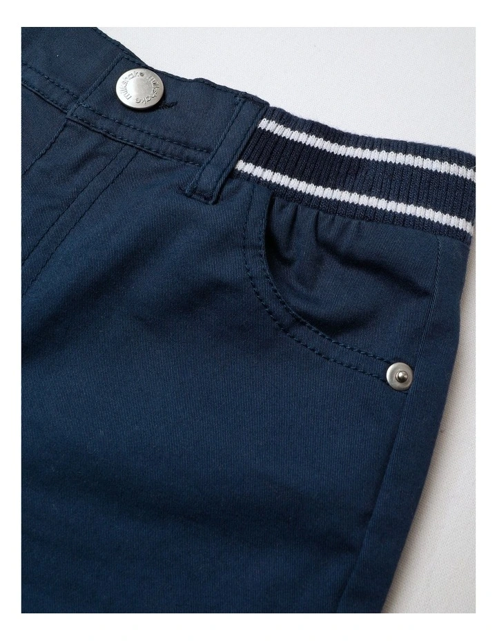 Stretch Chino Short in Navy image 2