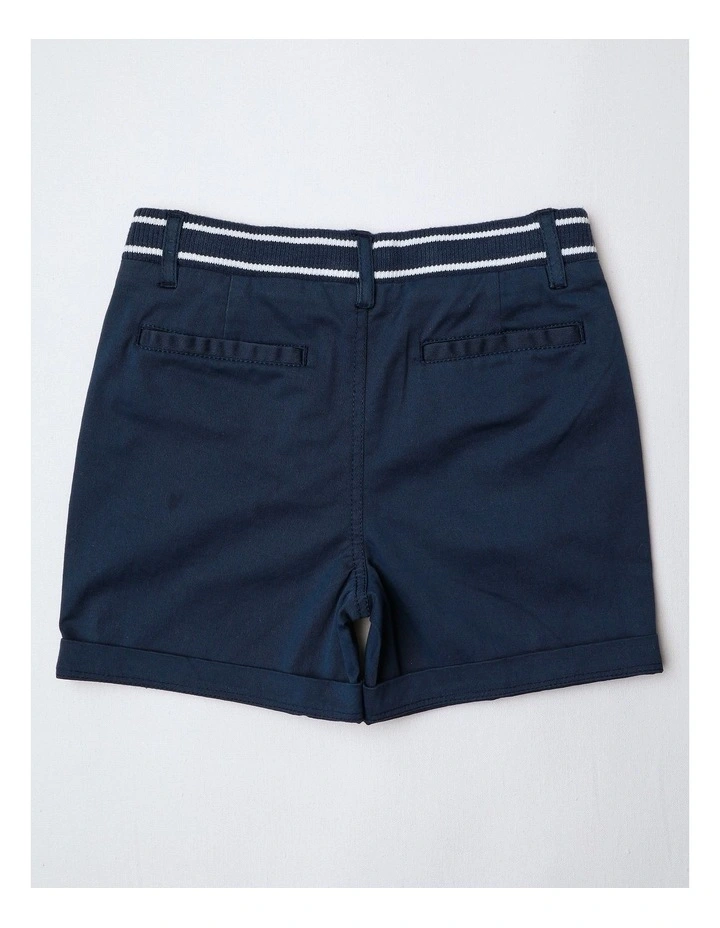 Stretch Chino Short in Navy image 3