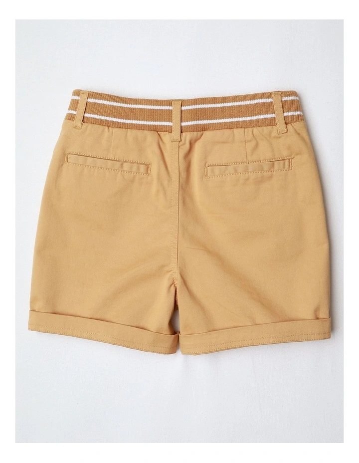 Stretch Chino Short in Tan image 2