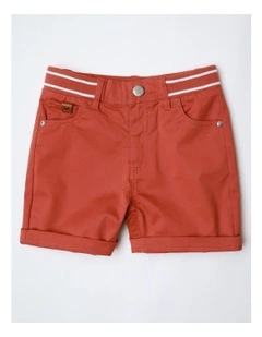 Stretch Chino Short in Rust
