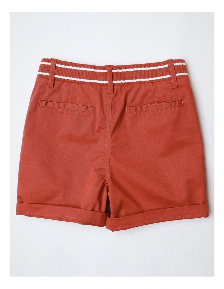 Stretch Chino Short in Rust image 3