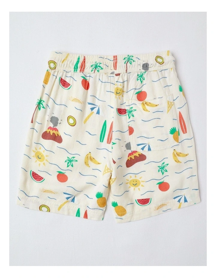 Linen Short in Ecru image 3
