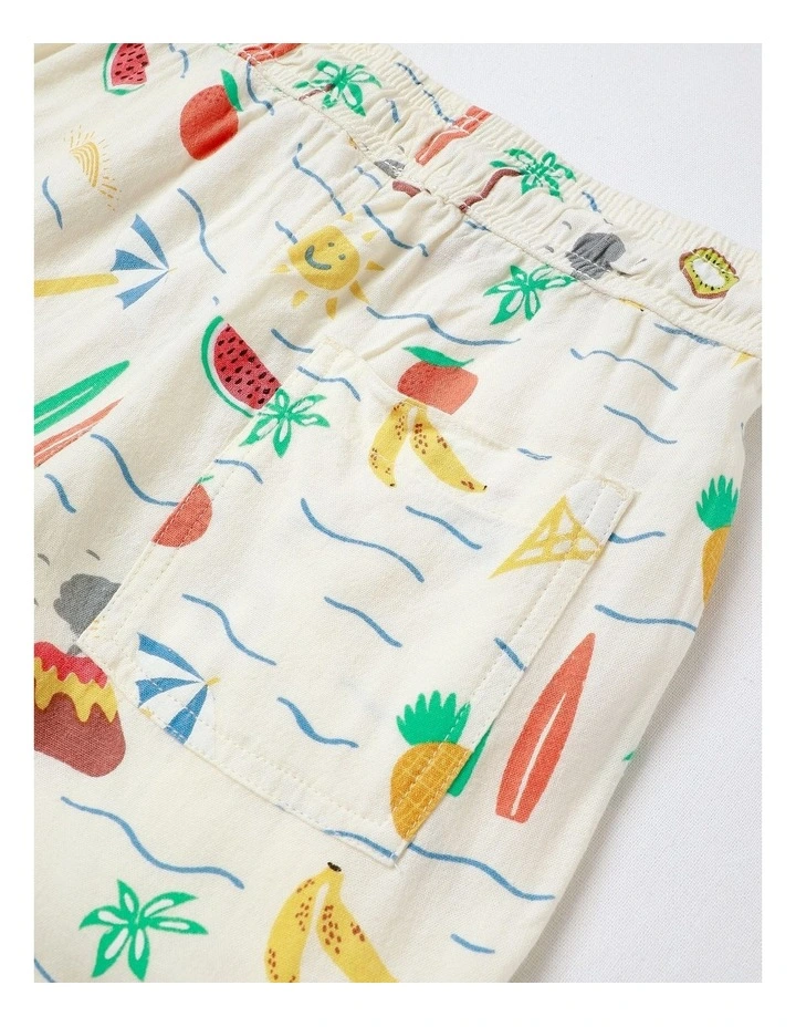 Linen Short in Ecru image 4
