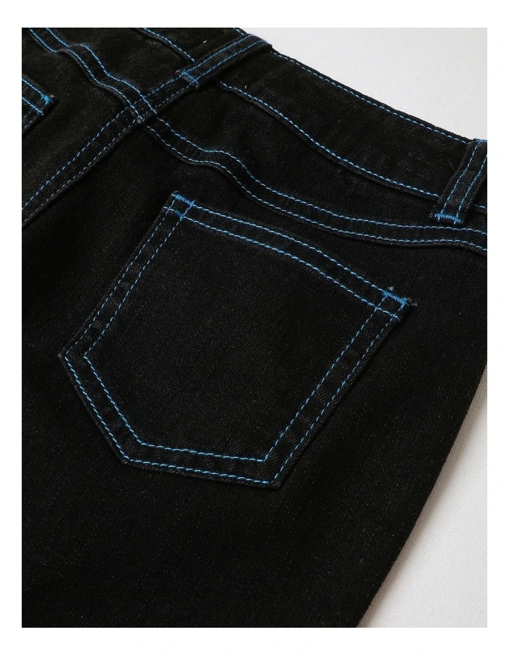 Bermuda Denim Short in Black image 4