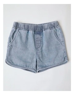 Denim Athletic Short in Blue
