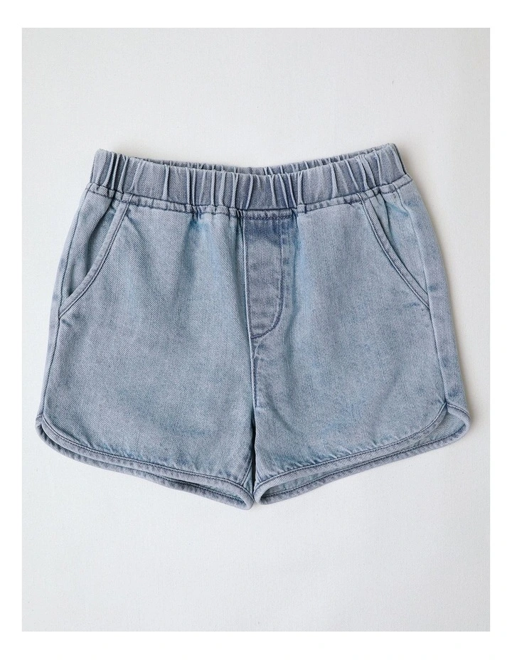 Denim Athletic Short in Blue image 1
