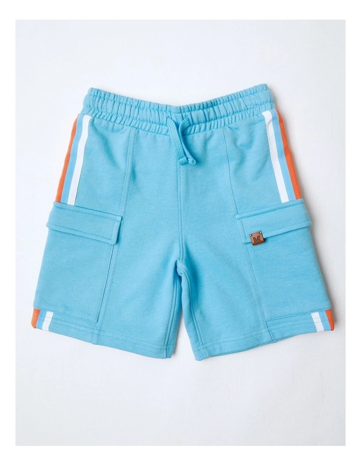 Terry Cargo Short in Light Blue image 1