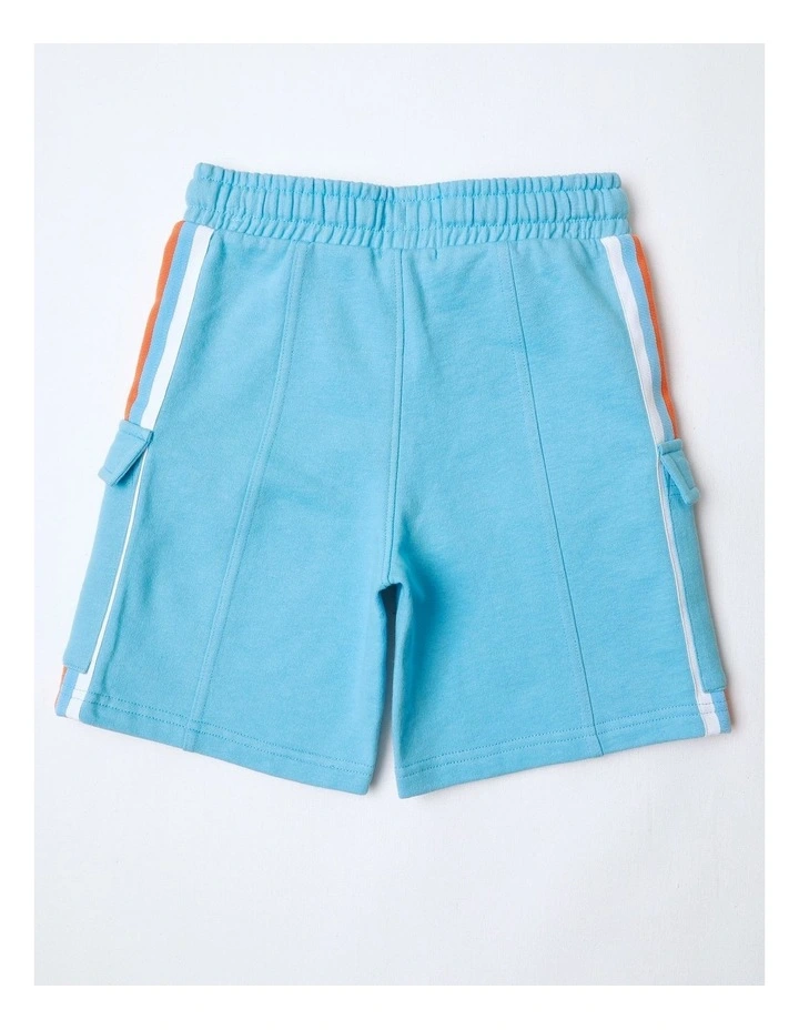 Terry Cargo Short in Light Blue image 3
