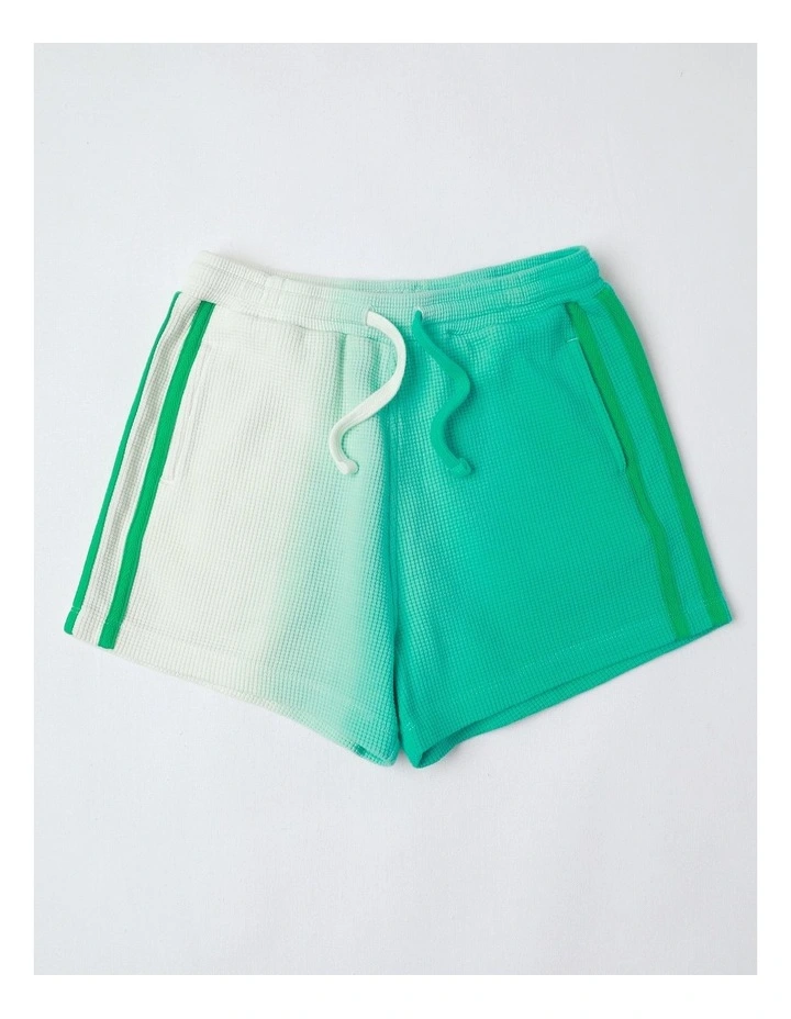 Waffle Tie Dye Short in Green image 1