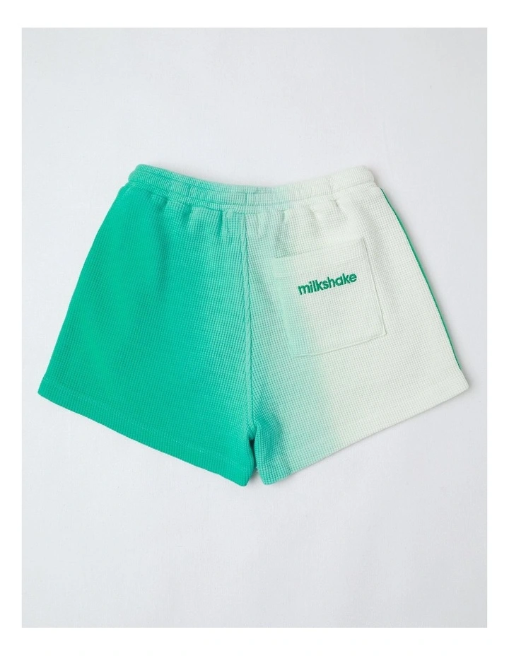 Waffle Tie Dye Short in Green image 3
