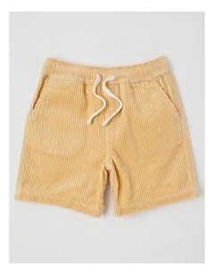 Corduroy Cargo Short in Tan